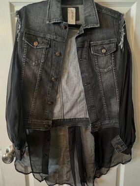 Patricia Field Black Washed Denim Jacket